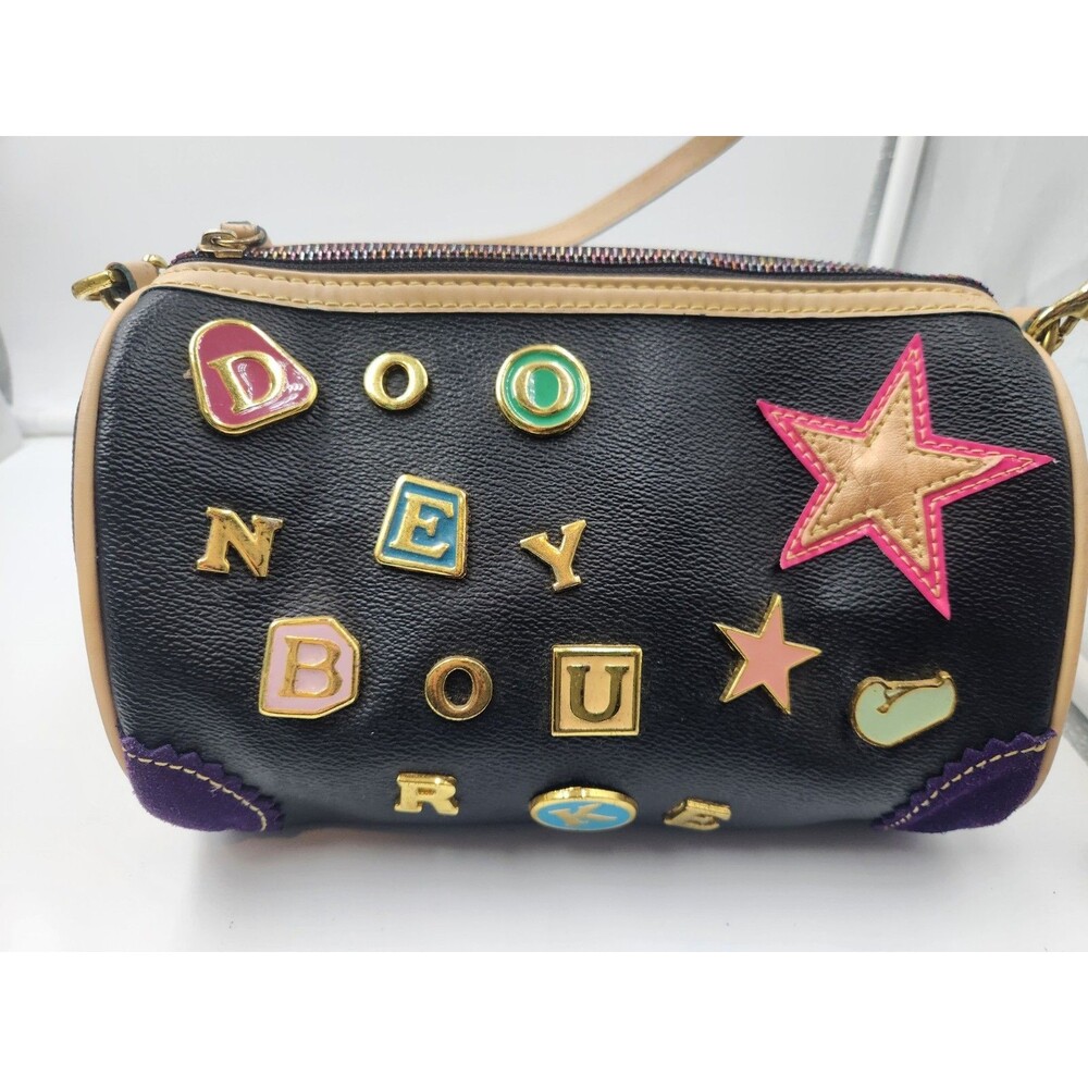 Vtg Dooney and Bourke Lindsay Lohan Barrel Bag Colorful Alphabet Satchel Y2K #2